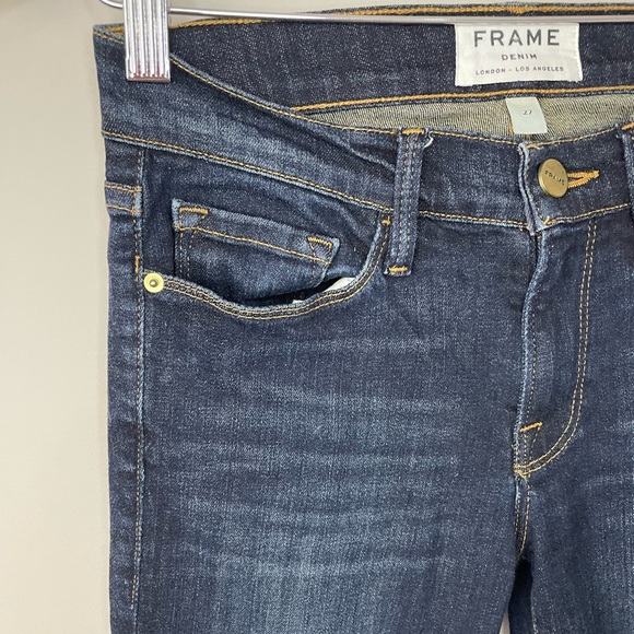 Frame denim Le Skinny de Jeanne dark wash jeans - Picture 3 of 12